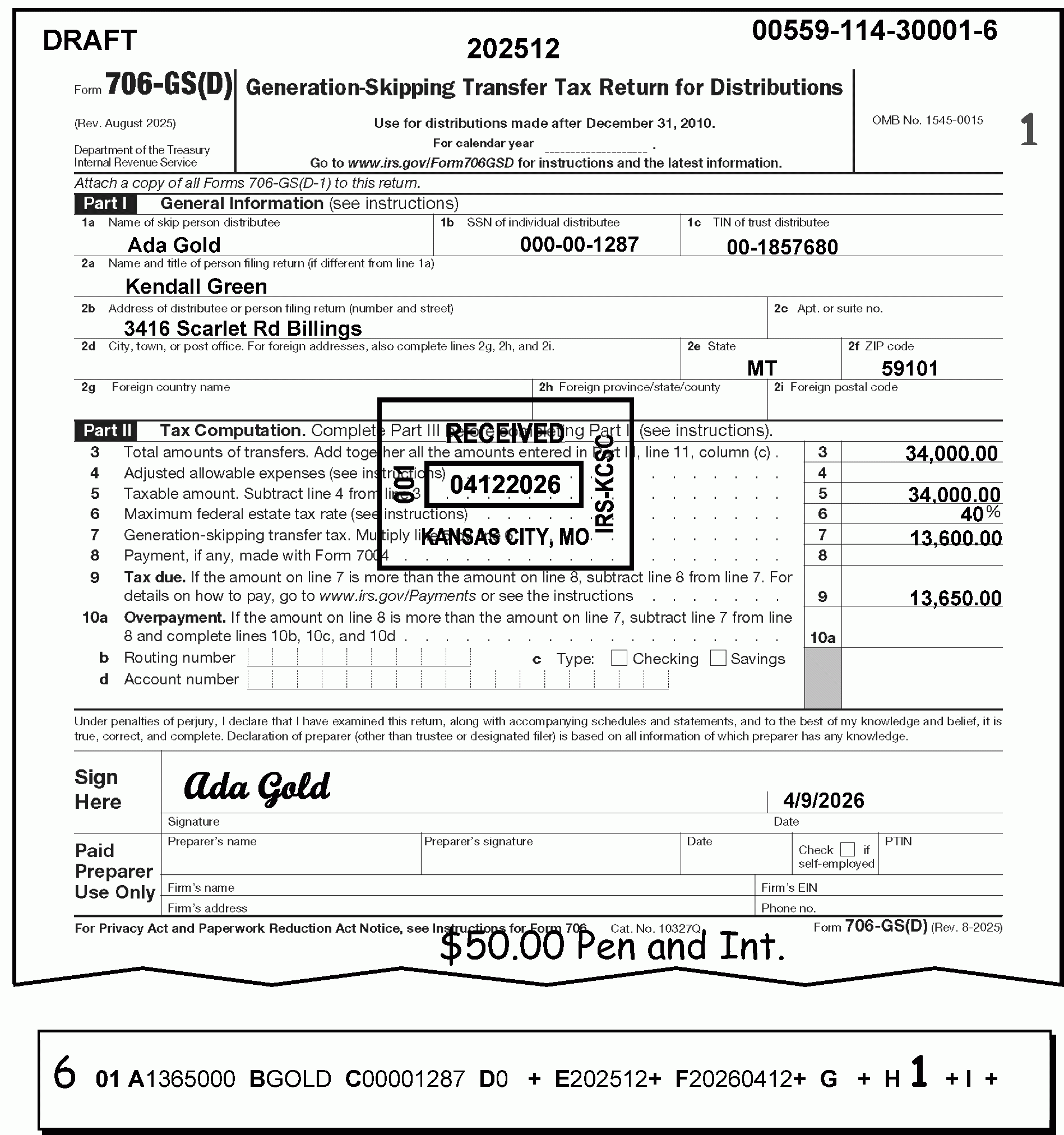 Irs Form 706 Instructions