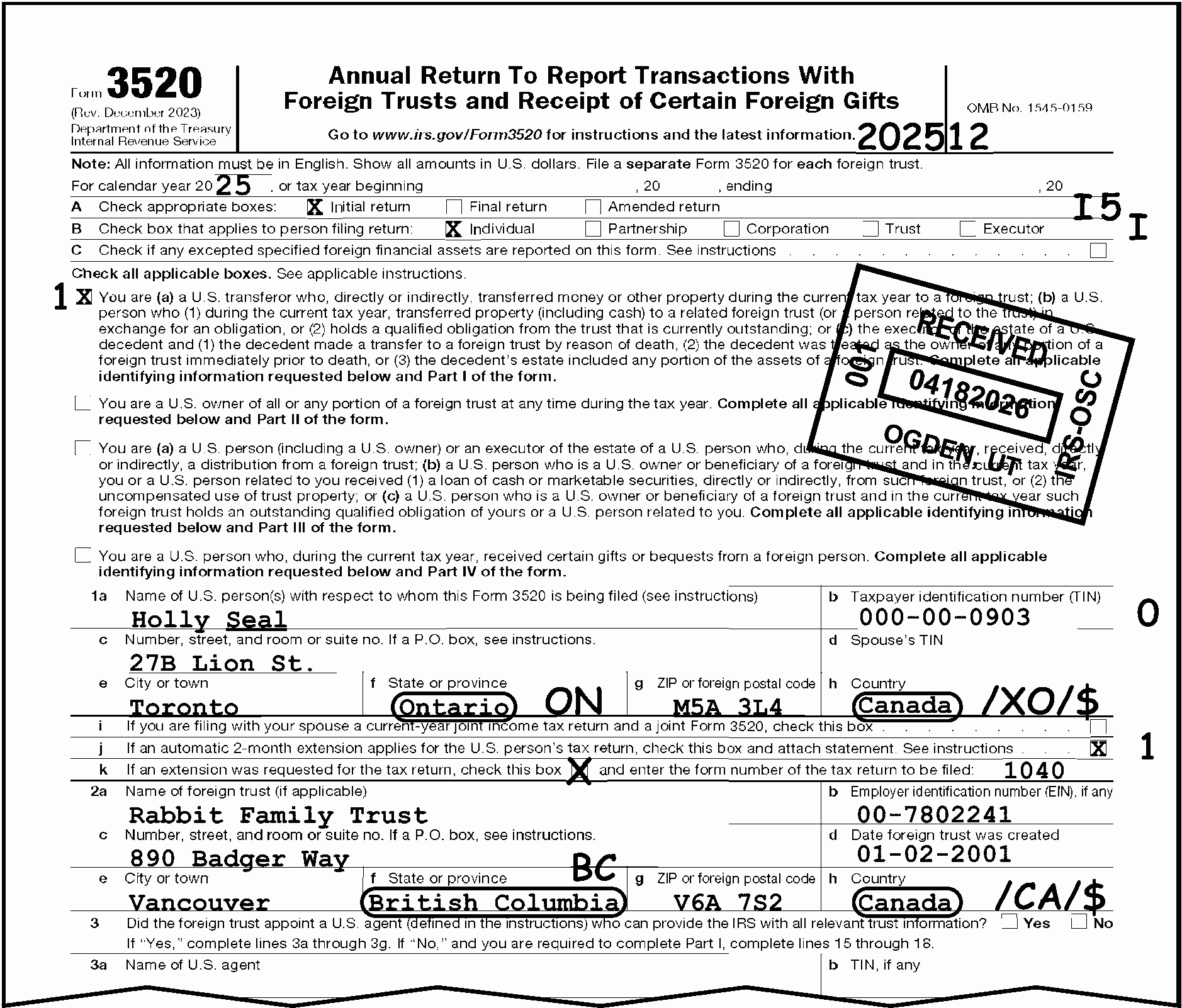 3 21 19 Foreign Trust System Internal Revenue Service