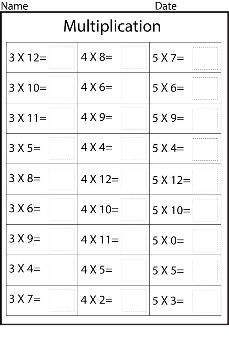3 Times Table Worksheets Printable