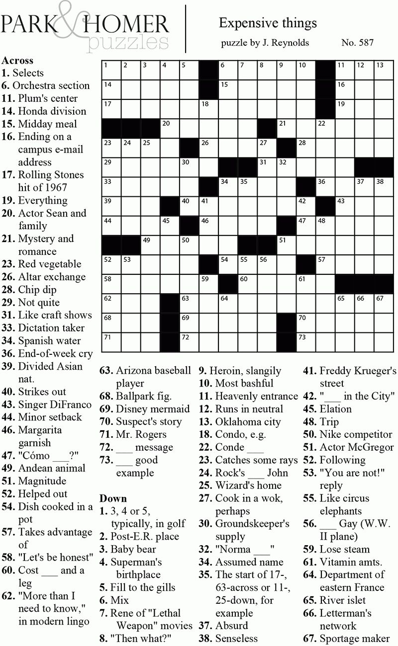 31 Free Printable Crossword Puzzles Ideas In 2025 Printable 