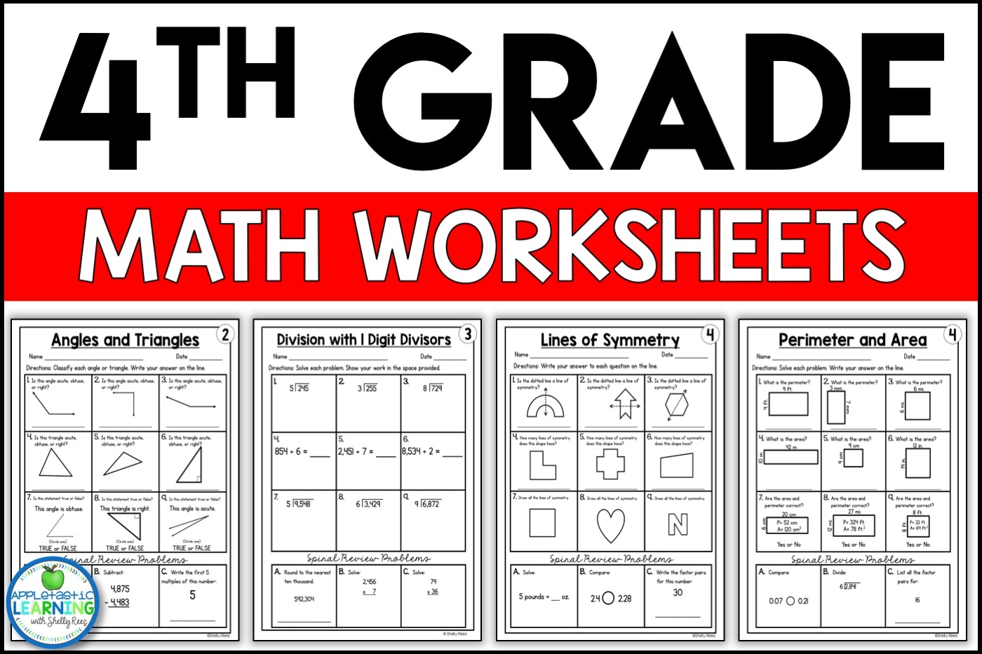 4th Grade Math Worksheets Printable Free