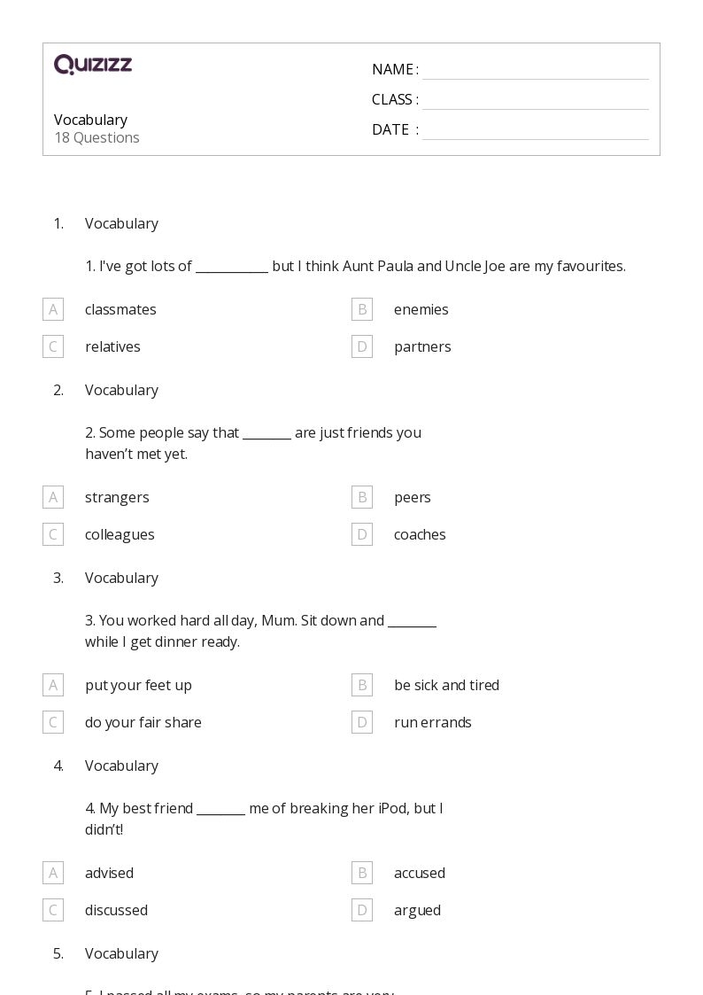 50 Grammar Worksheets For 6th Class On Quizizz Free amp Printable