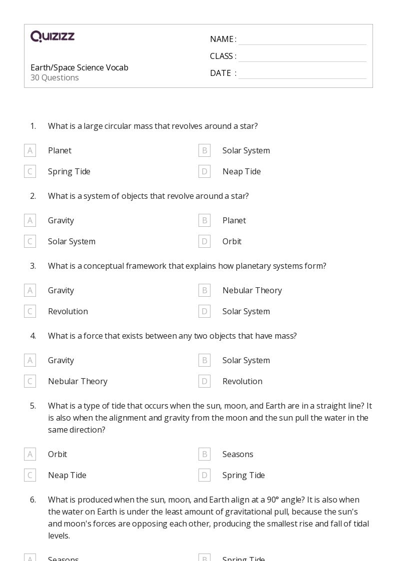 50 Science Worksheets For 6th Grade On Quizizz Free amp Printable 