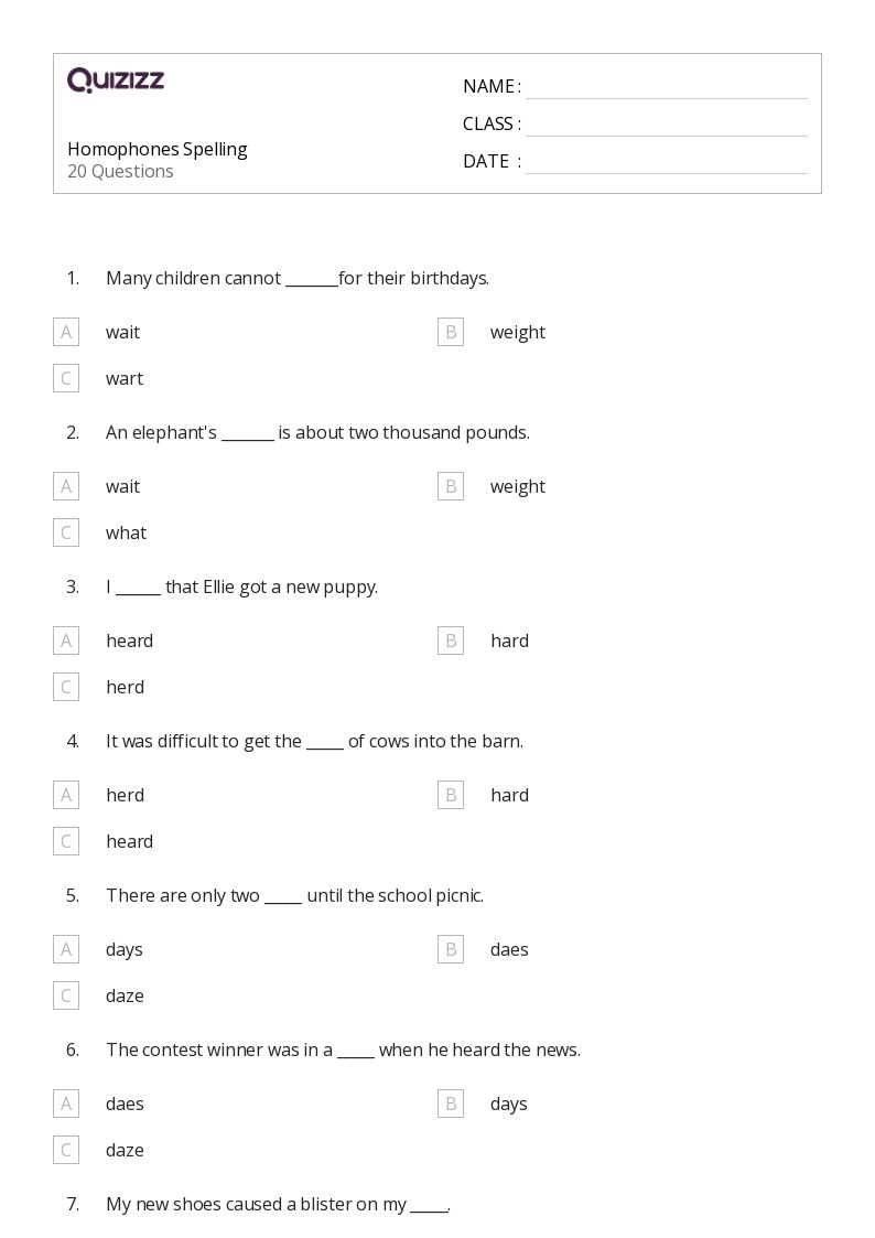 Free Printable Spelling Worksheets Grade 2