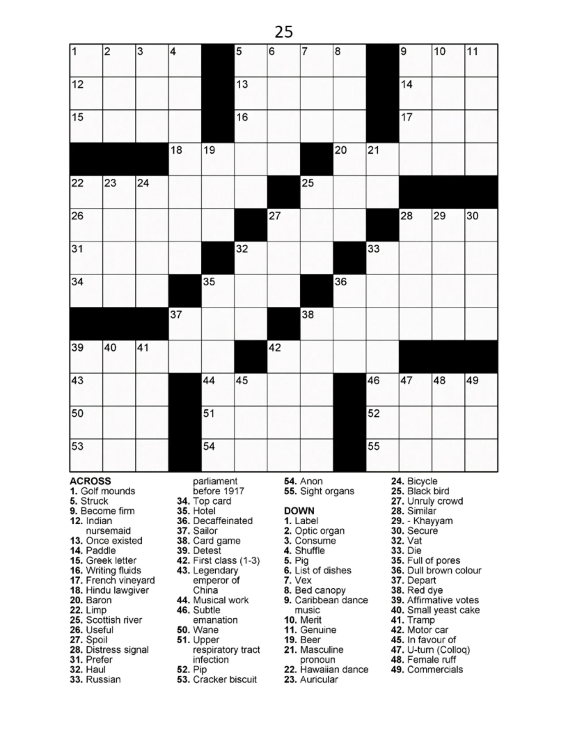 60 Large Print Crossword Puzzles Vol 2 Etsy Canada