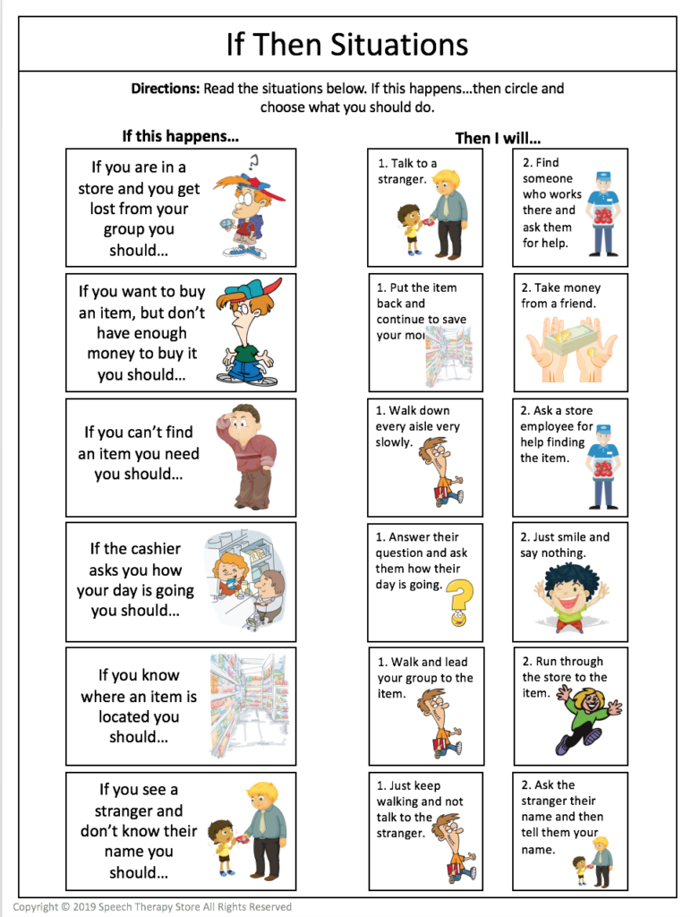 7 Free Community Outings Printables Life Skills Speech Therapy 
