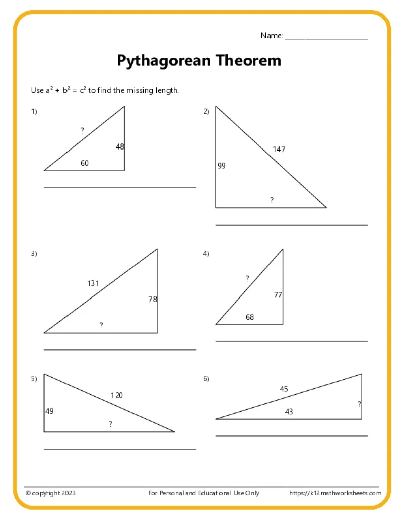 8th Grade Geometry Worksheets