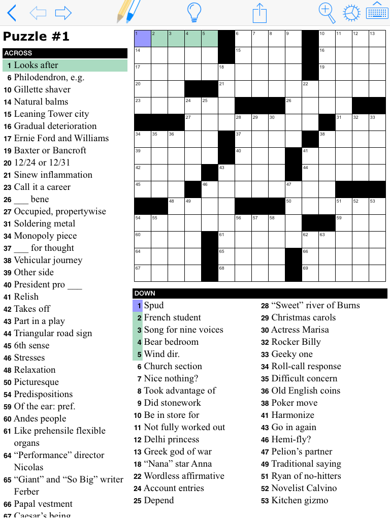 Printable Daily Crossword Puzzles