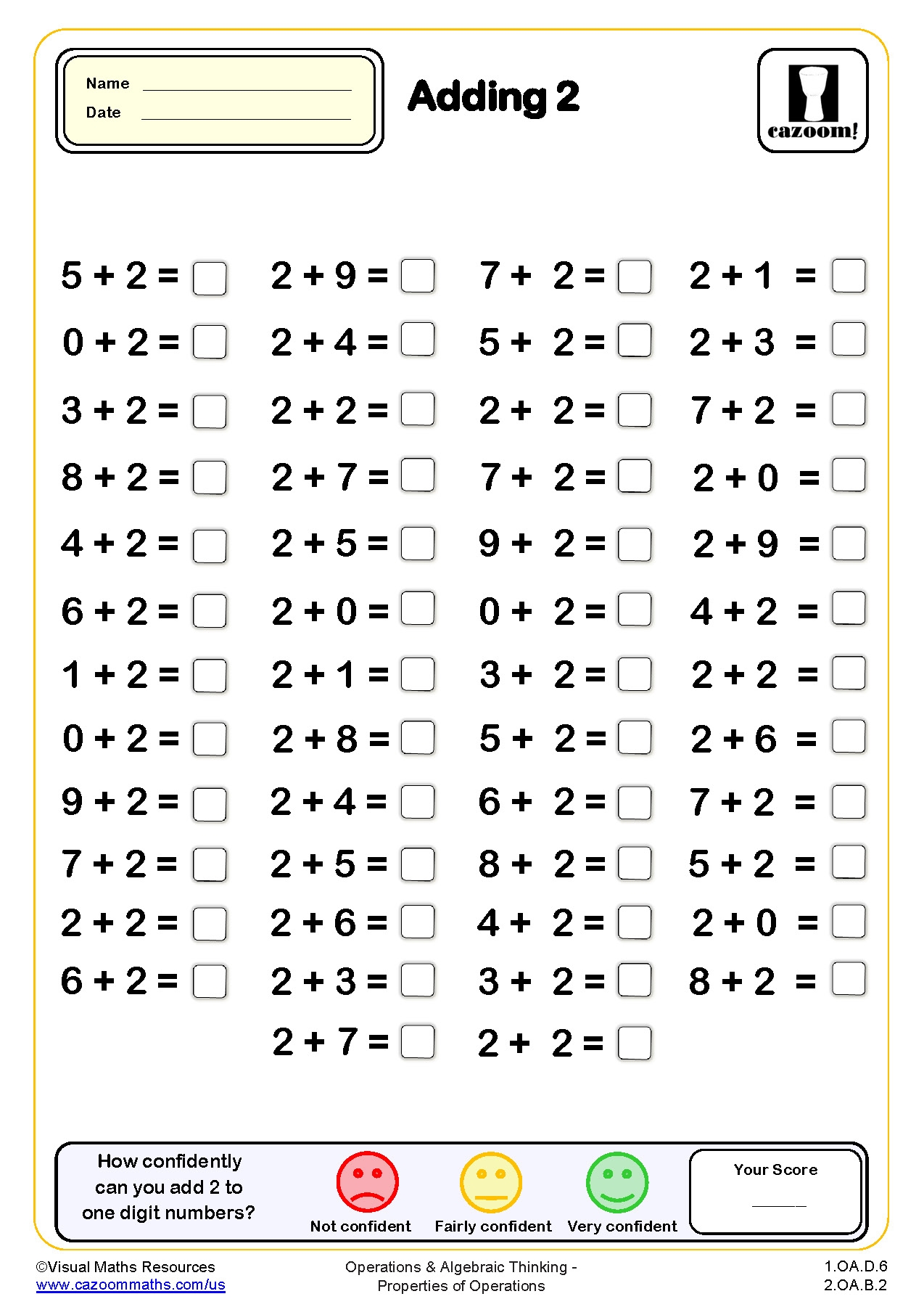 Free Printable Addition Worksheets Grade 2