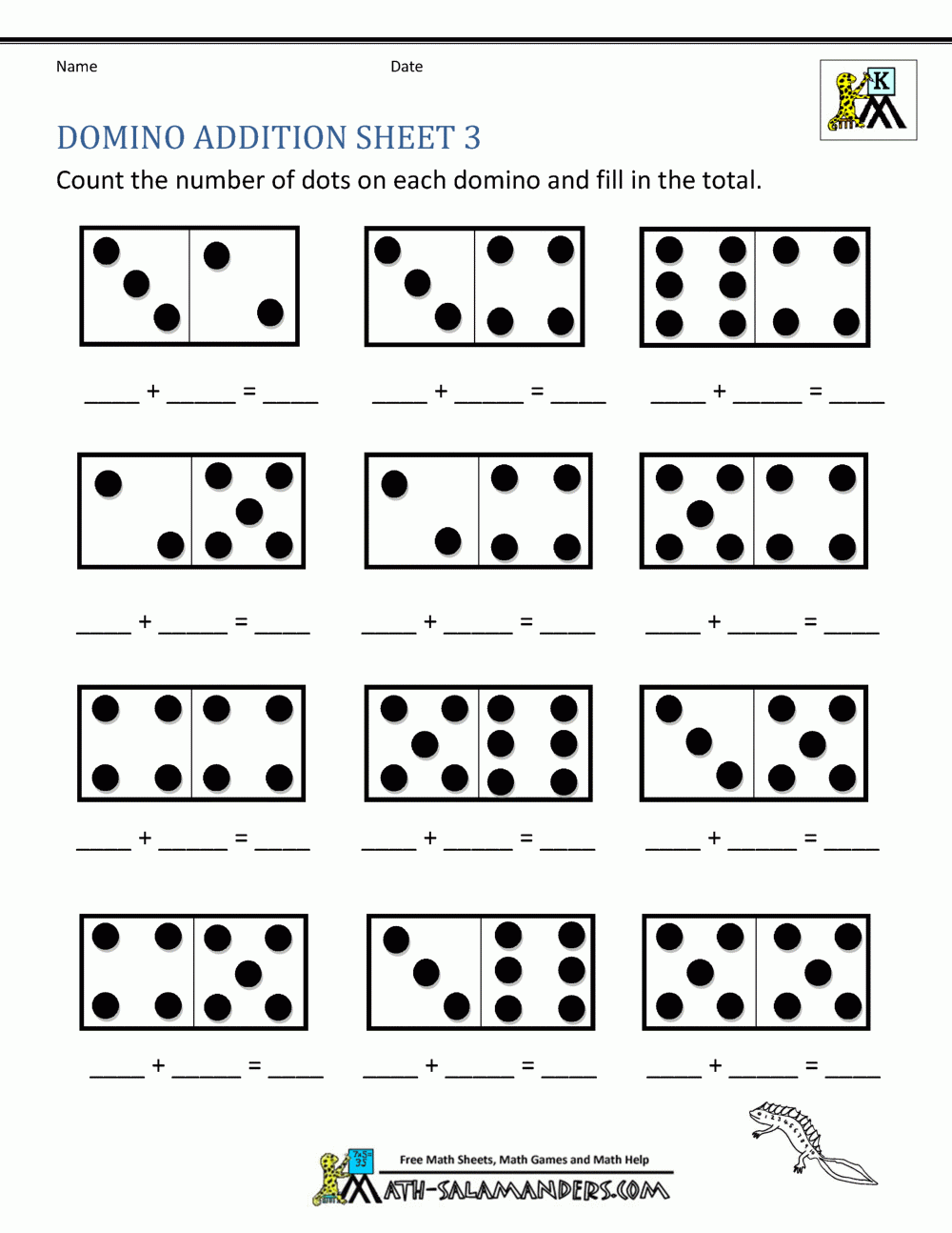 Printable Math Worksheets For Kindergarten