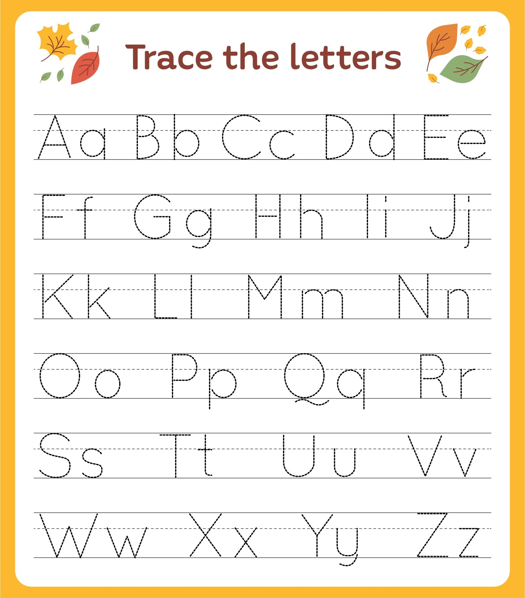 Kindergarten Abc Worksheets Free Printable