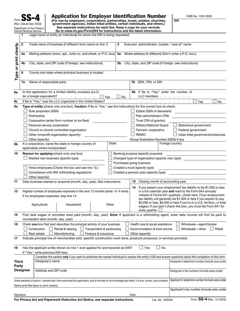 Irs Form Ss-4 Online Portal