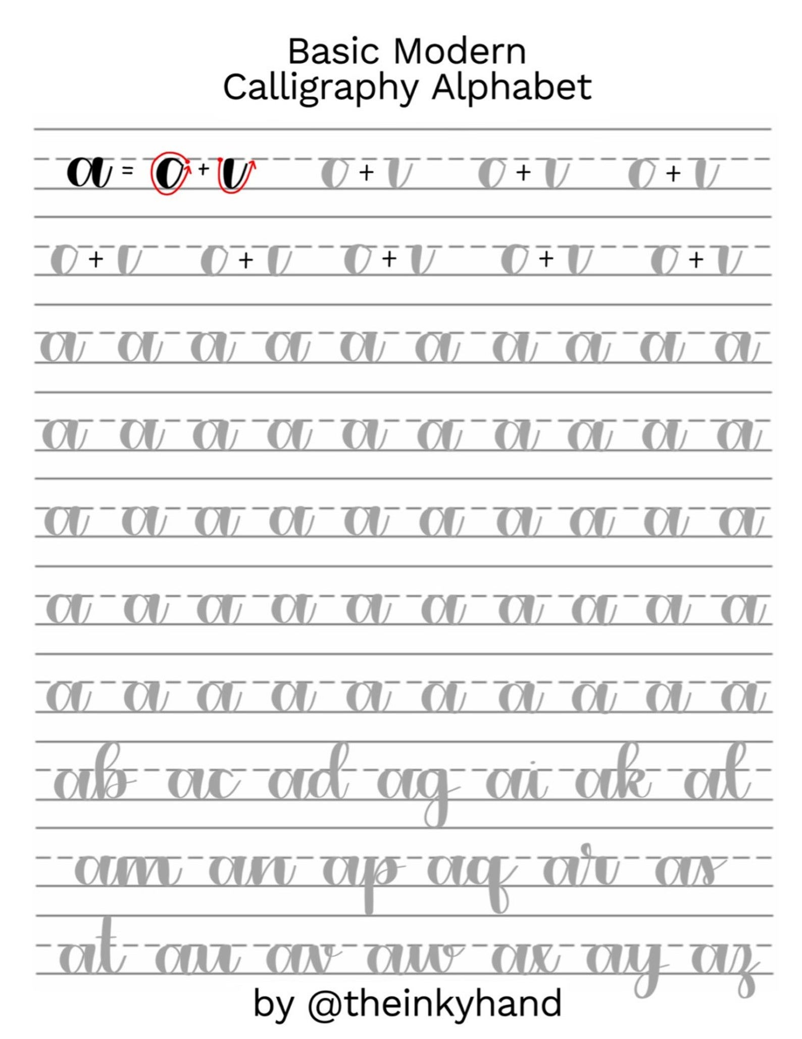 Free Calligraphy Printable Sheets