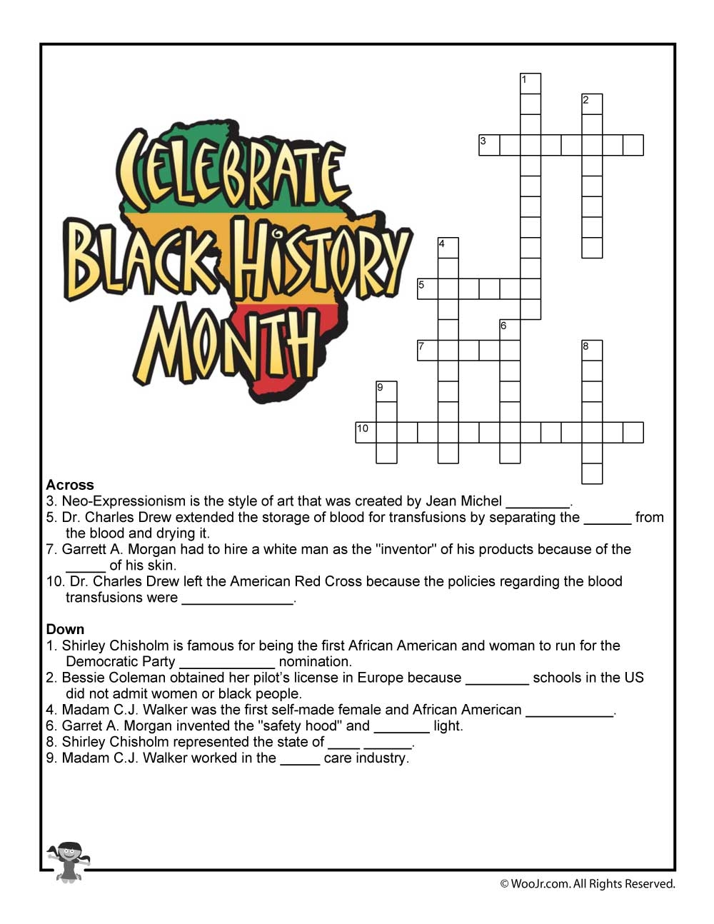 Free Printable Black History Puzzles