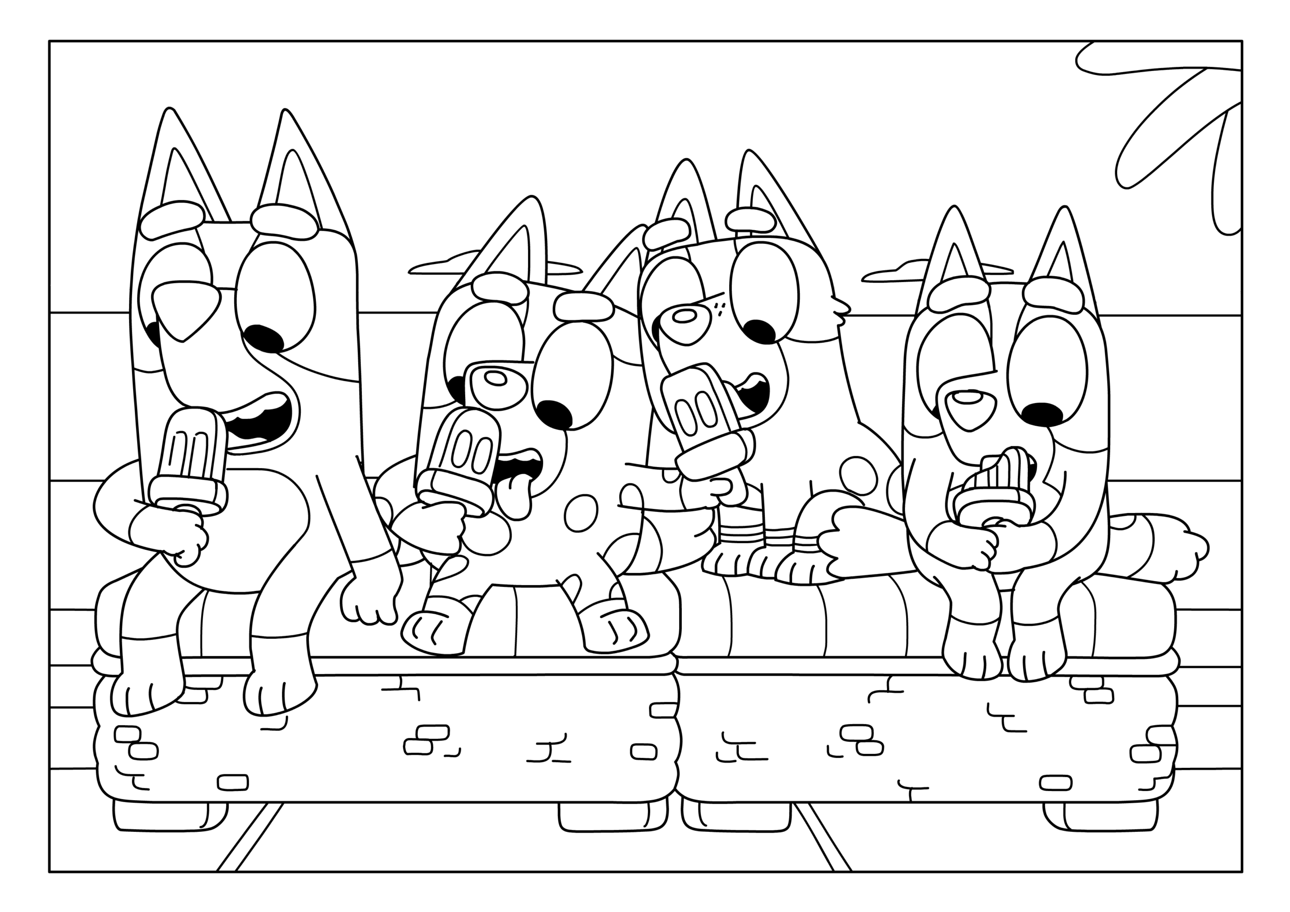 Printable Coloring Pages Bluey
