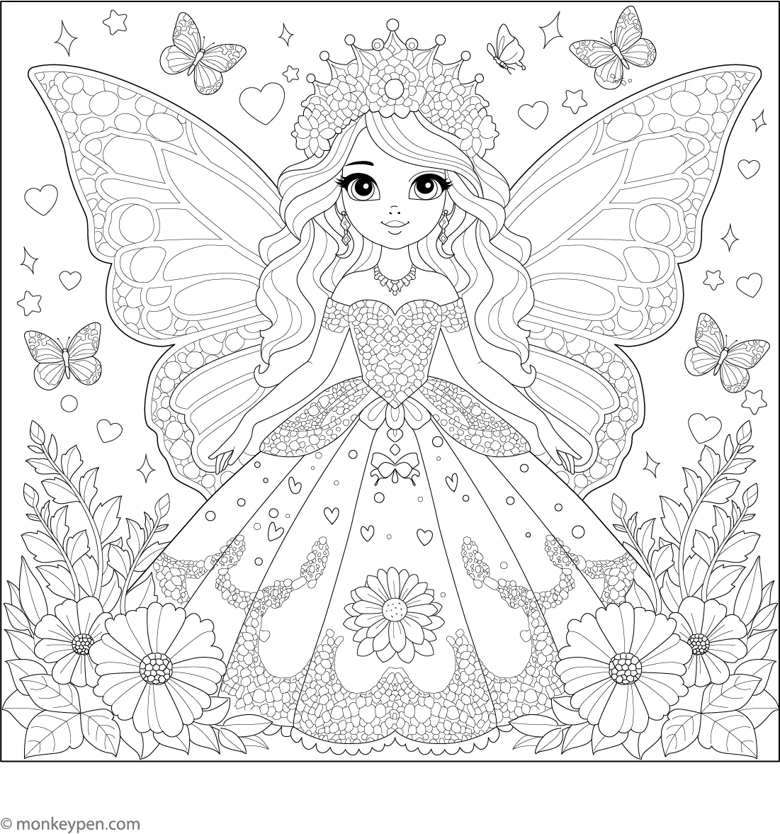 Printable Coloring Pages Princess