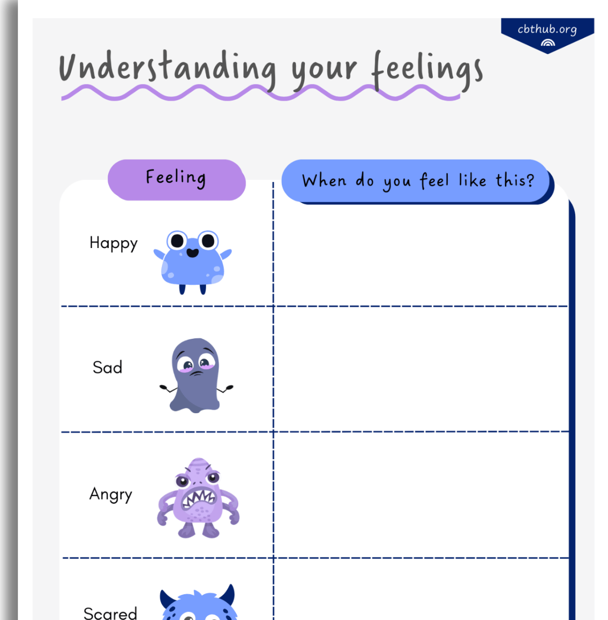 Free Printable Cbt Worksheets For Children