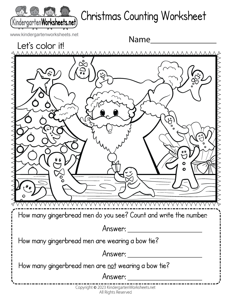 Free Printable Christmas Worksheets Pdf