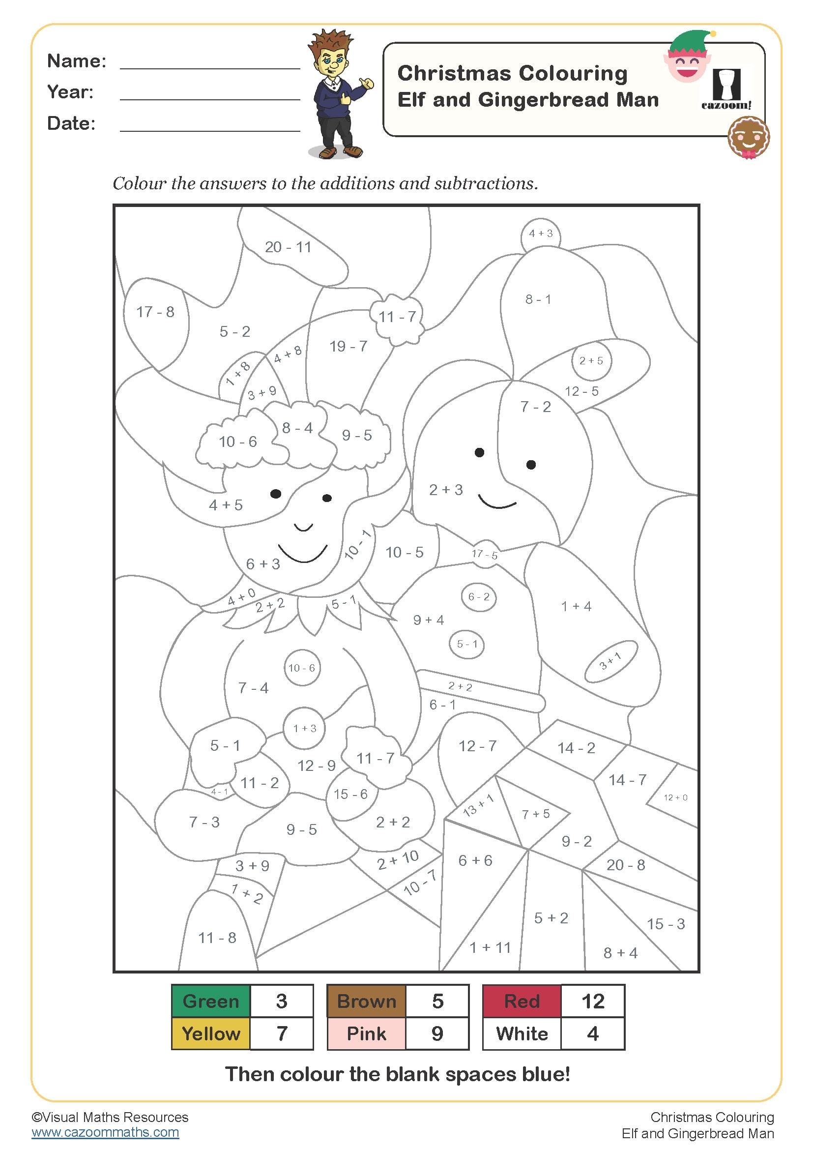 Christmas Math Worksheets Printable