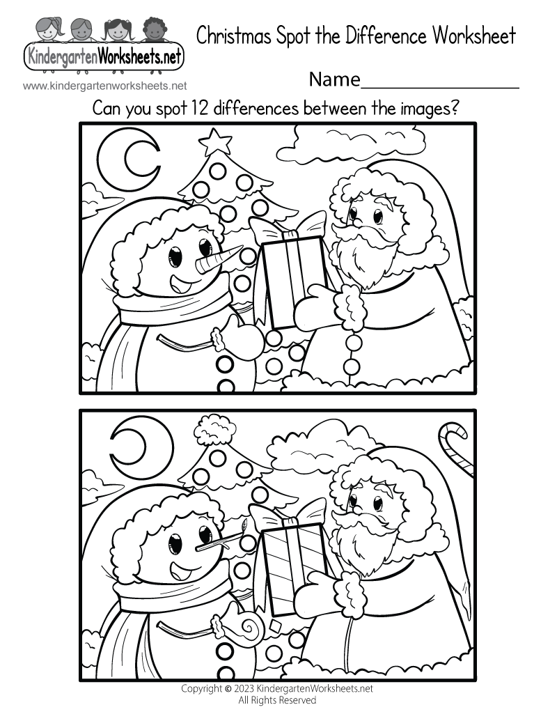 Printable Christmas Worksheets