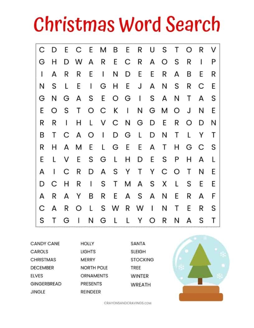 Free Christmas Printable Worksheets