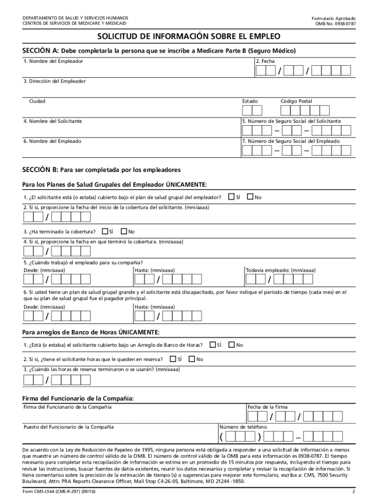 Cms L564 Form Download Fill Out amp Sign Online DocHub