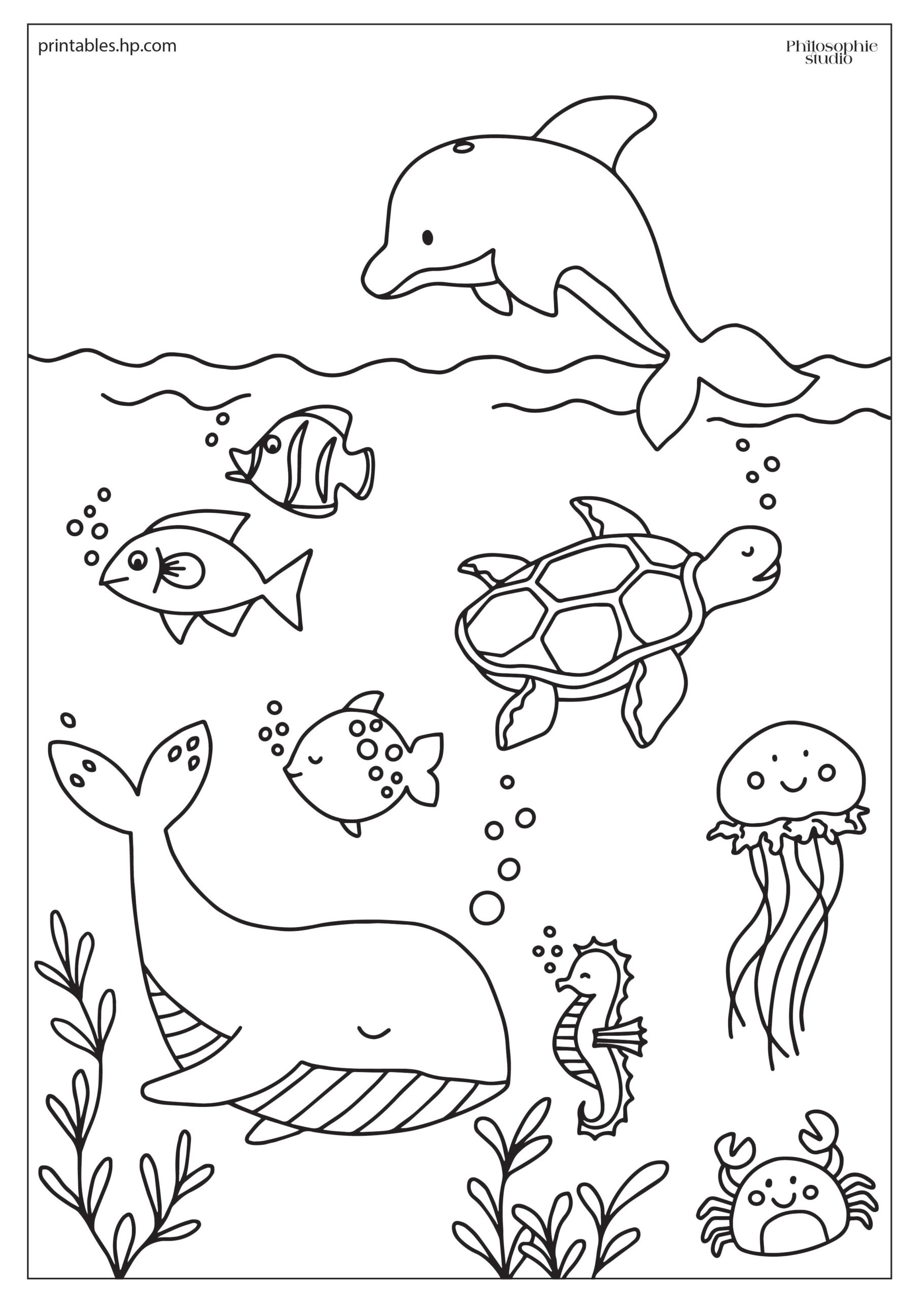 Colouring For Kids Under The Sea Printables Free Coloring 