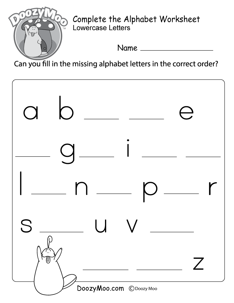 Free Alphabet Printable Worksheets