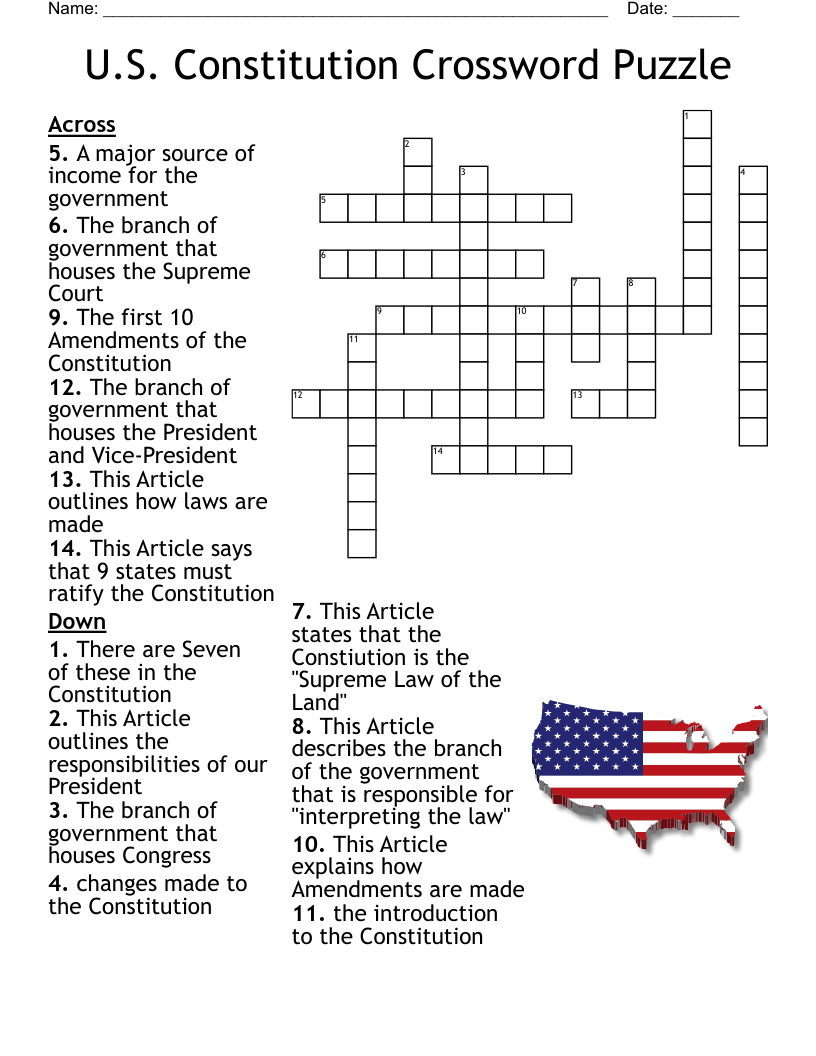 Free Usa Printable Crossword