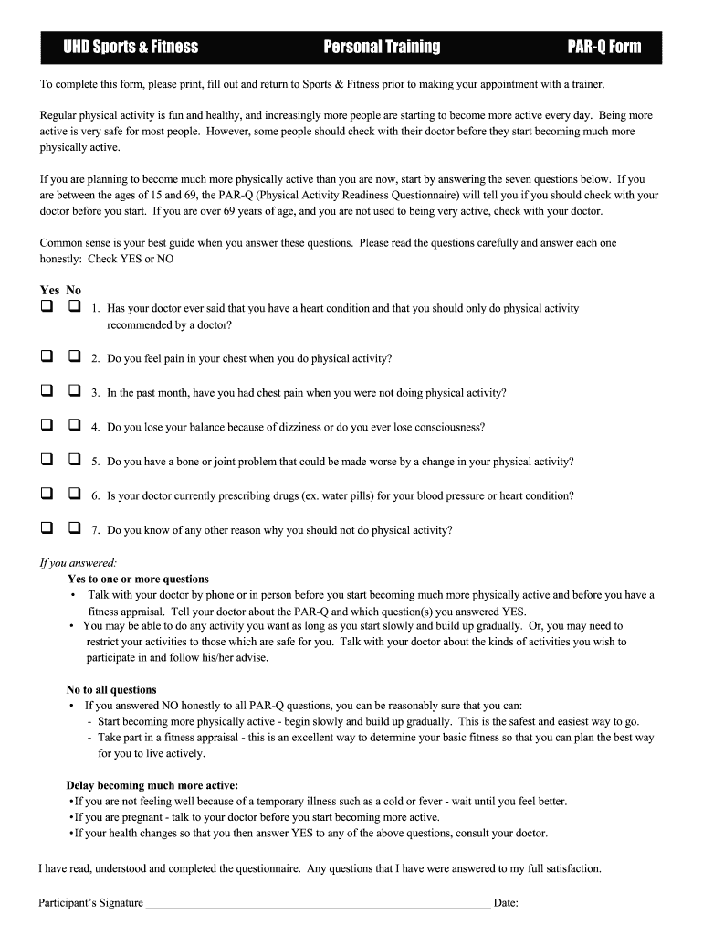 Par Q Form Online