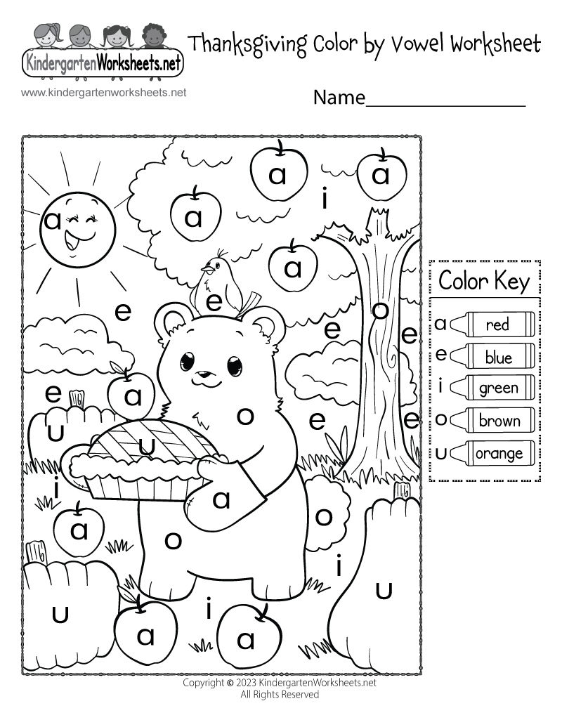 Cute Bear Color By Vowel Worksheet Free Printable Digital amp PDF