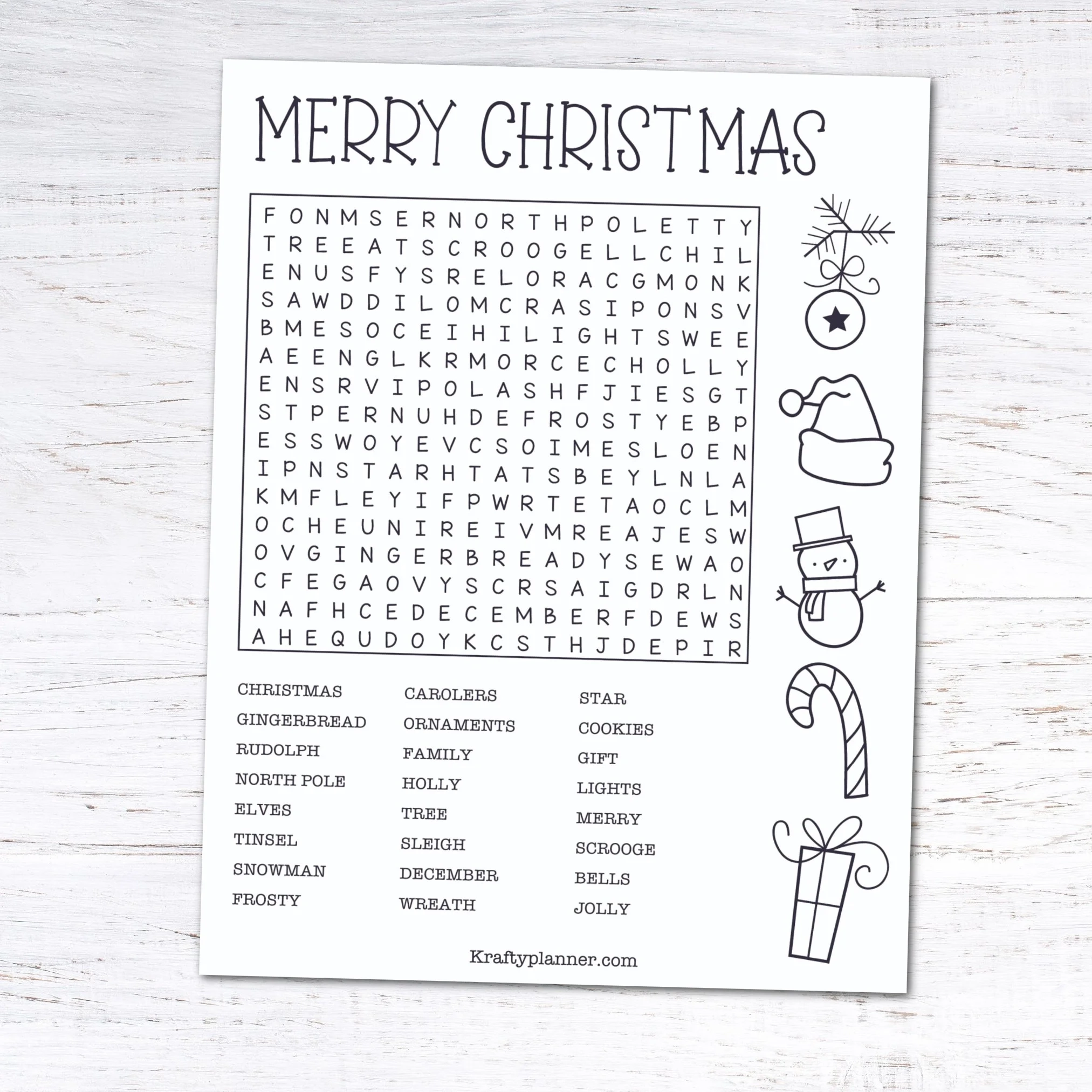 Christmas Word Puzzles Printable Free
