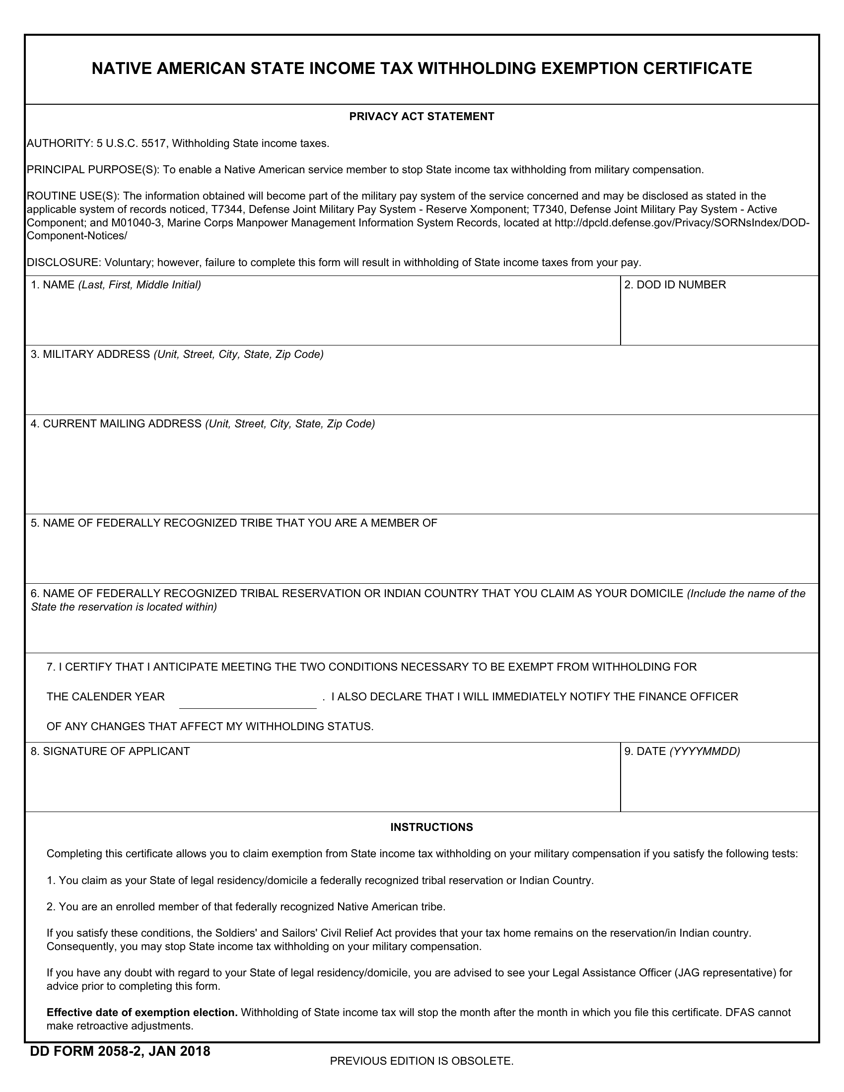 Dd Form 2058