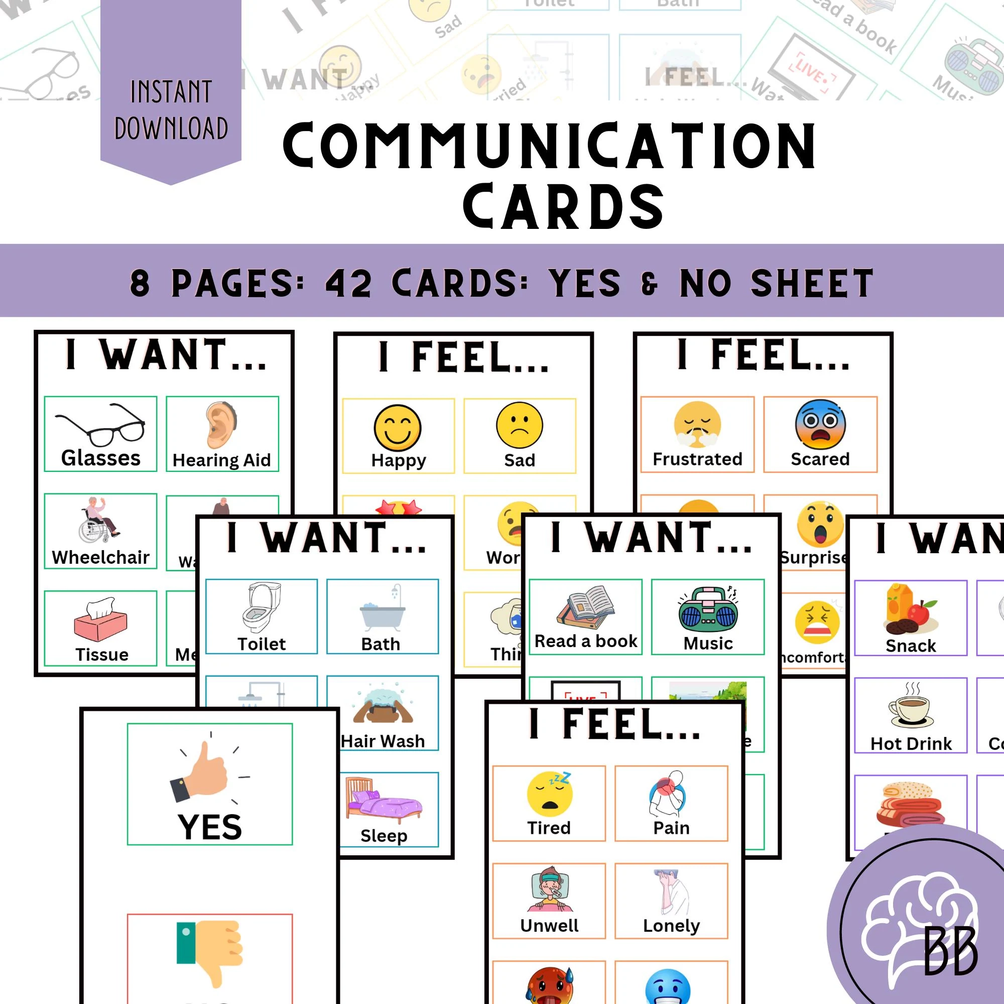 Dementia Communication Chart Cards Printable Flashcards For 