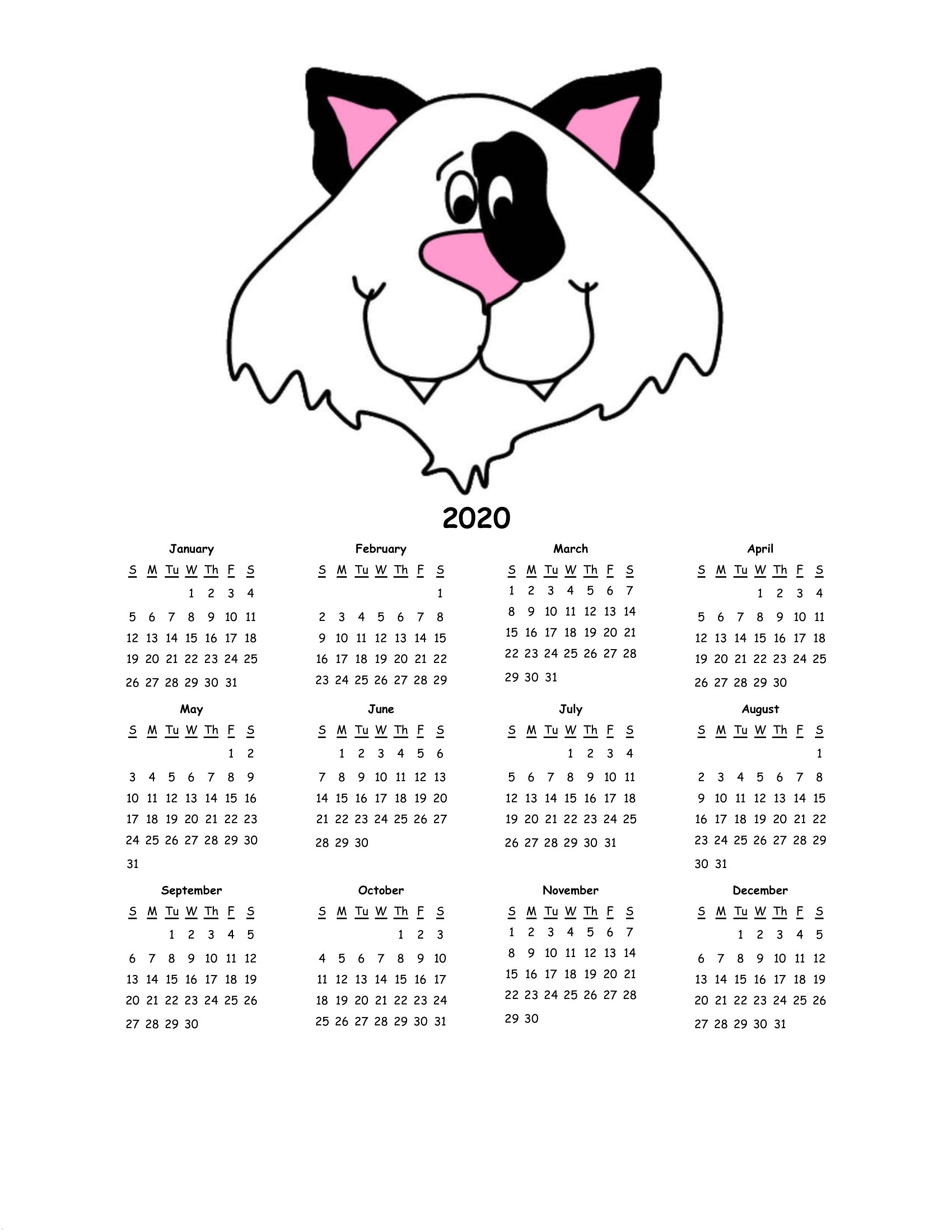 Dltk Kids Calendar 2020 Learning Printable Dltk Kids Calendar 2020