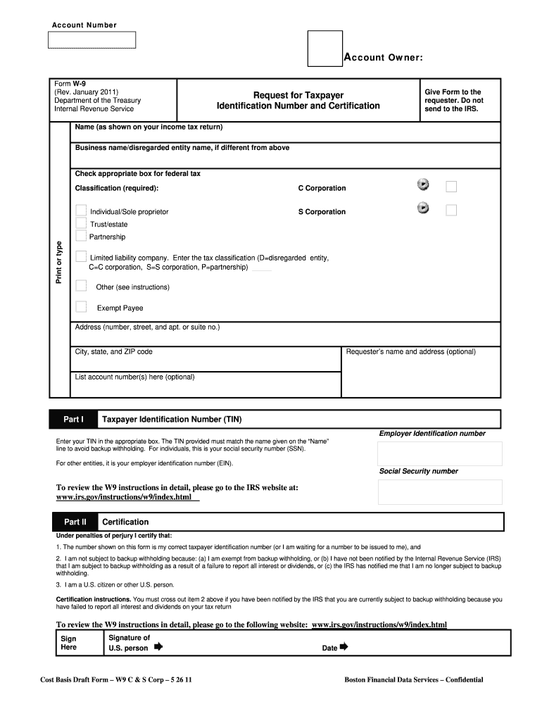 W9 Form Oregon