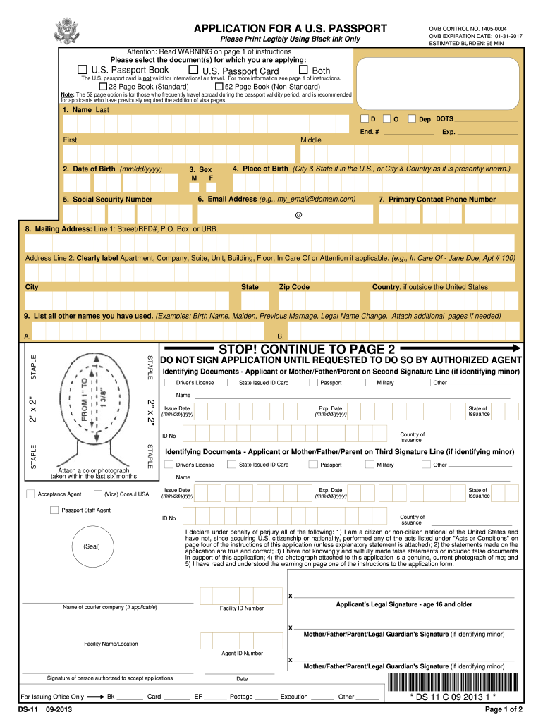 Ds 82 Passport Renewal Form Printable
