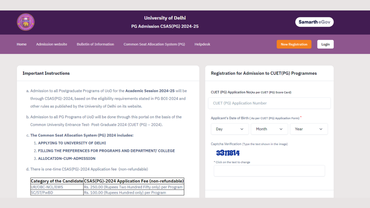 DU PG Registration 2024 Last Date Extended Apply Now admission 