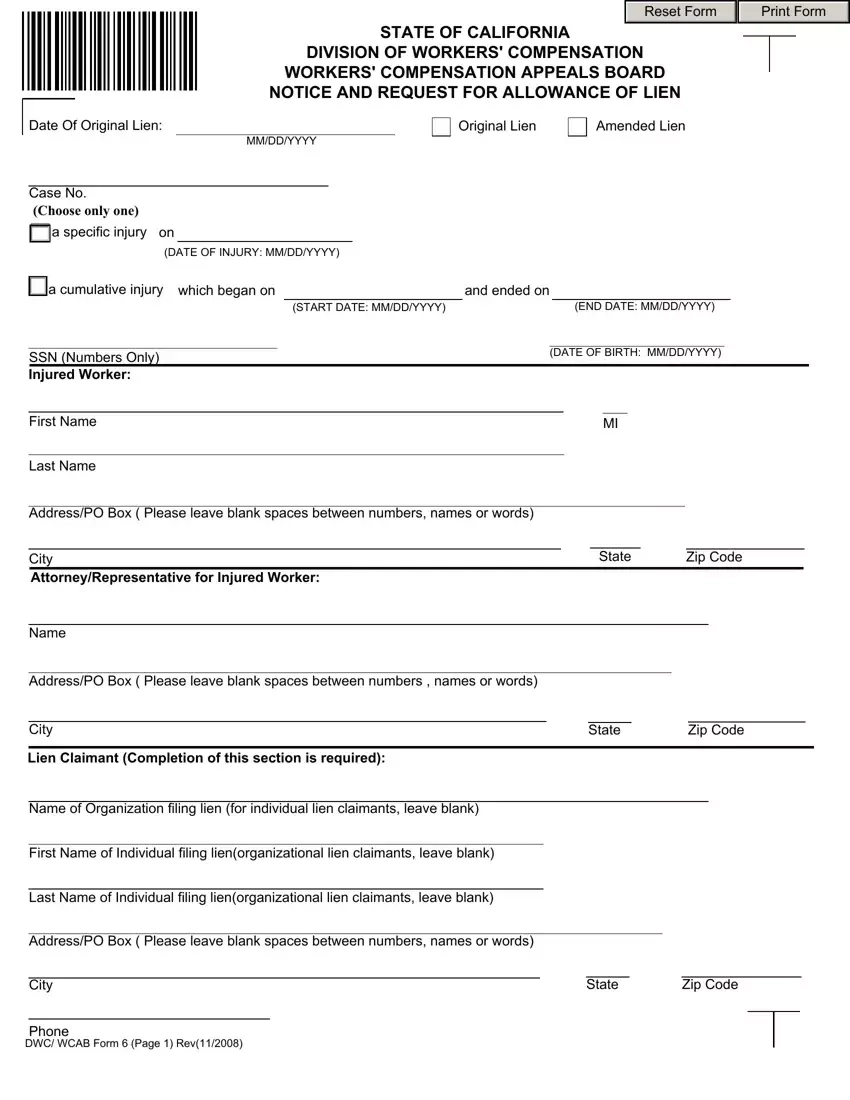 Dwc Wcab Form 6 Fill Out Printable PDF Forms Online