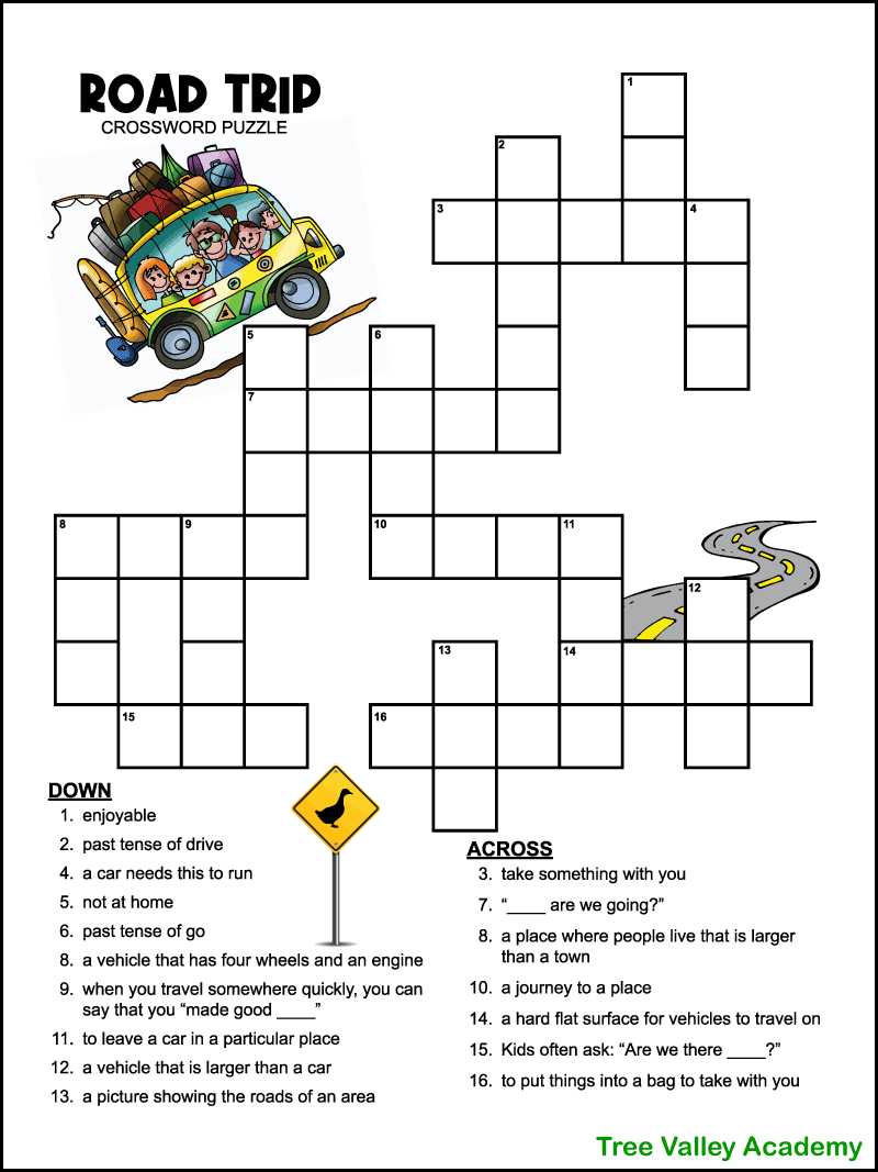 Crossword Puzzles Printable Easy For Kids