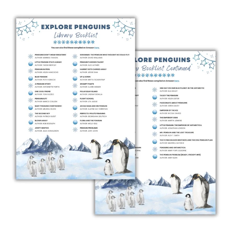 Printable List Of Penguins