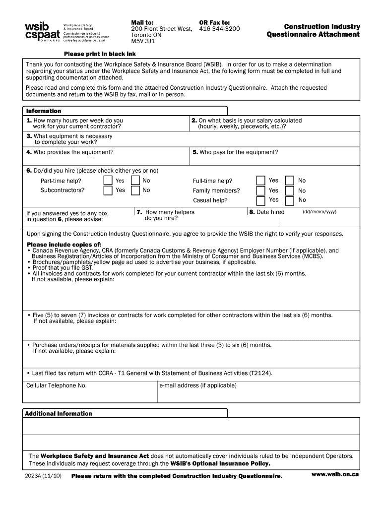 Wsib Form 7 2026