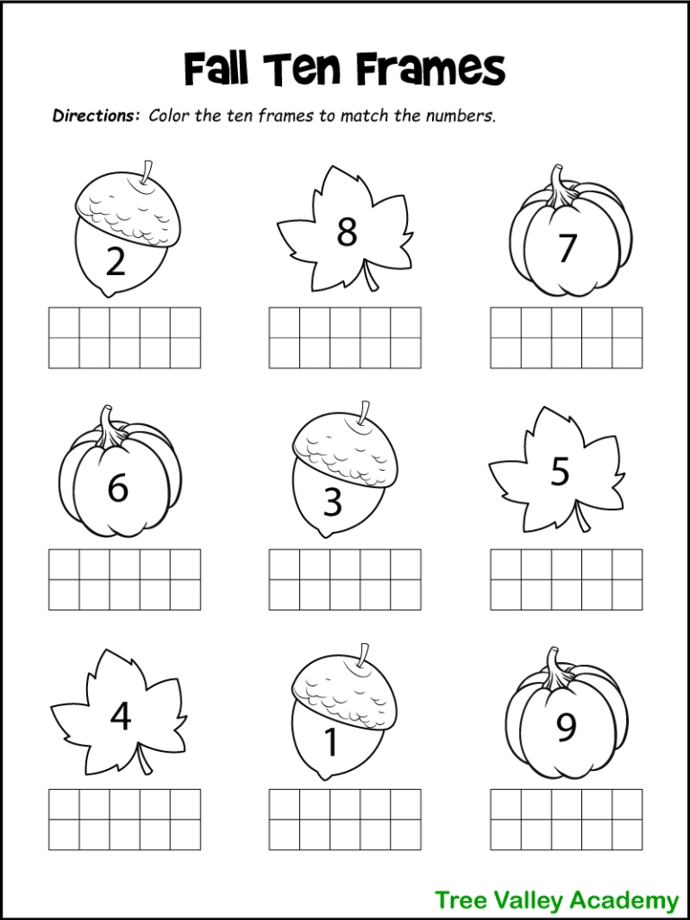 Free Fall Worksheets Printable