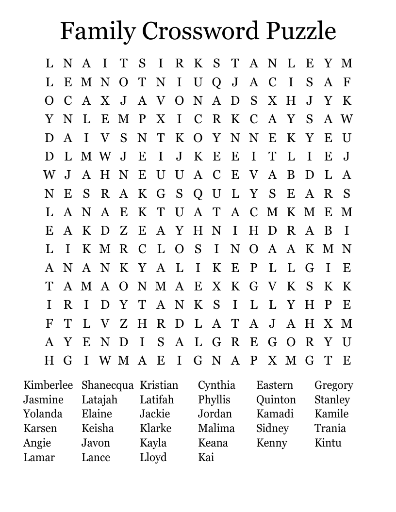 Crossword Puzzles Free Printables