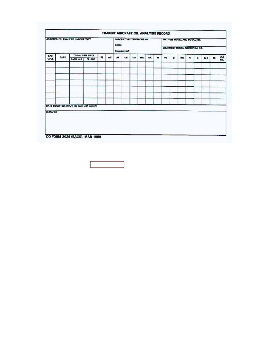 Figure 8 Oil Analysis Request DD Form 2026 Reverse Side 