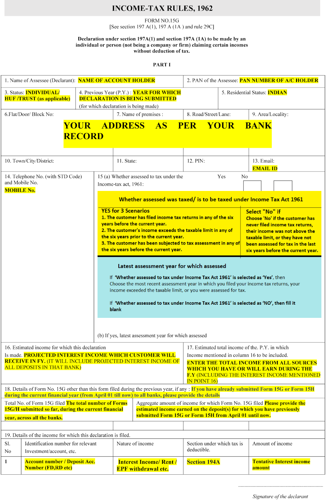 Form 15G And 15H Explained Your Gateway To Tax Relief Bank 