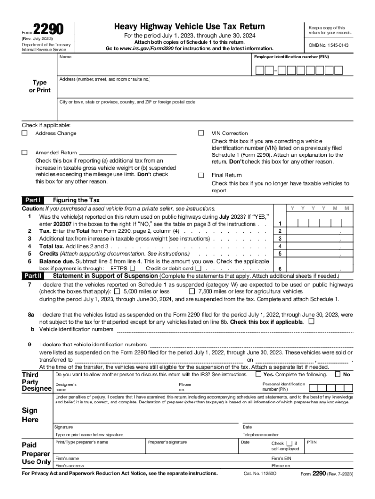 Form 2290 Fill Out amp Sign Online DocHub