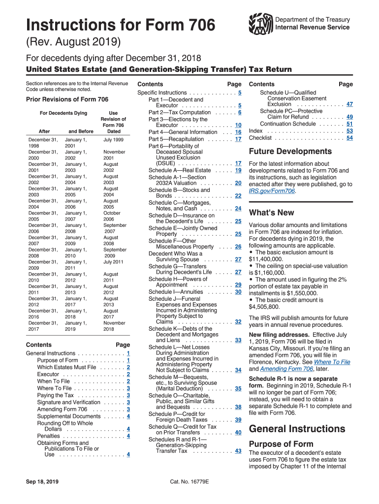 Form 706 Instructions Fill Out amp Sign Online DocHub