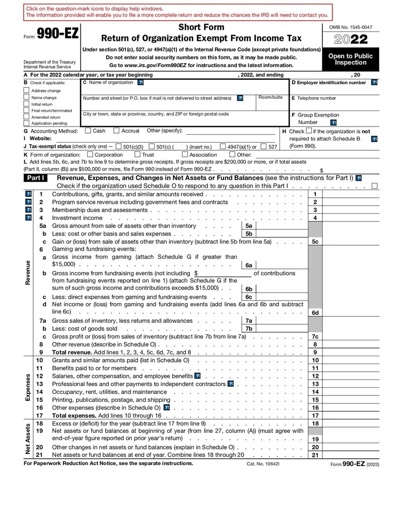 Form 990 EZ Fill And Sign Online With Lumin