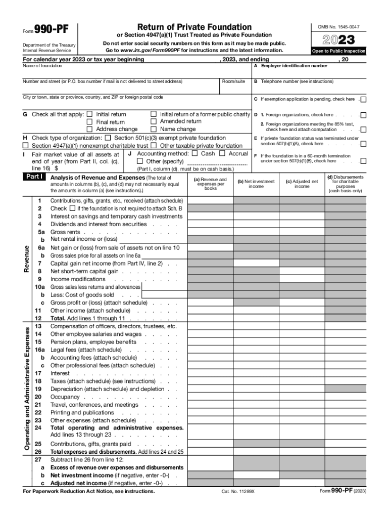 Form 990 Pf 2023 Fill Out amp Sign Online DocHub